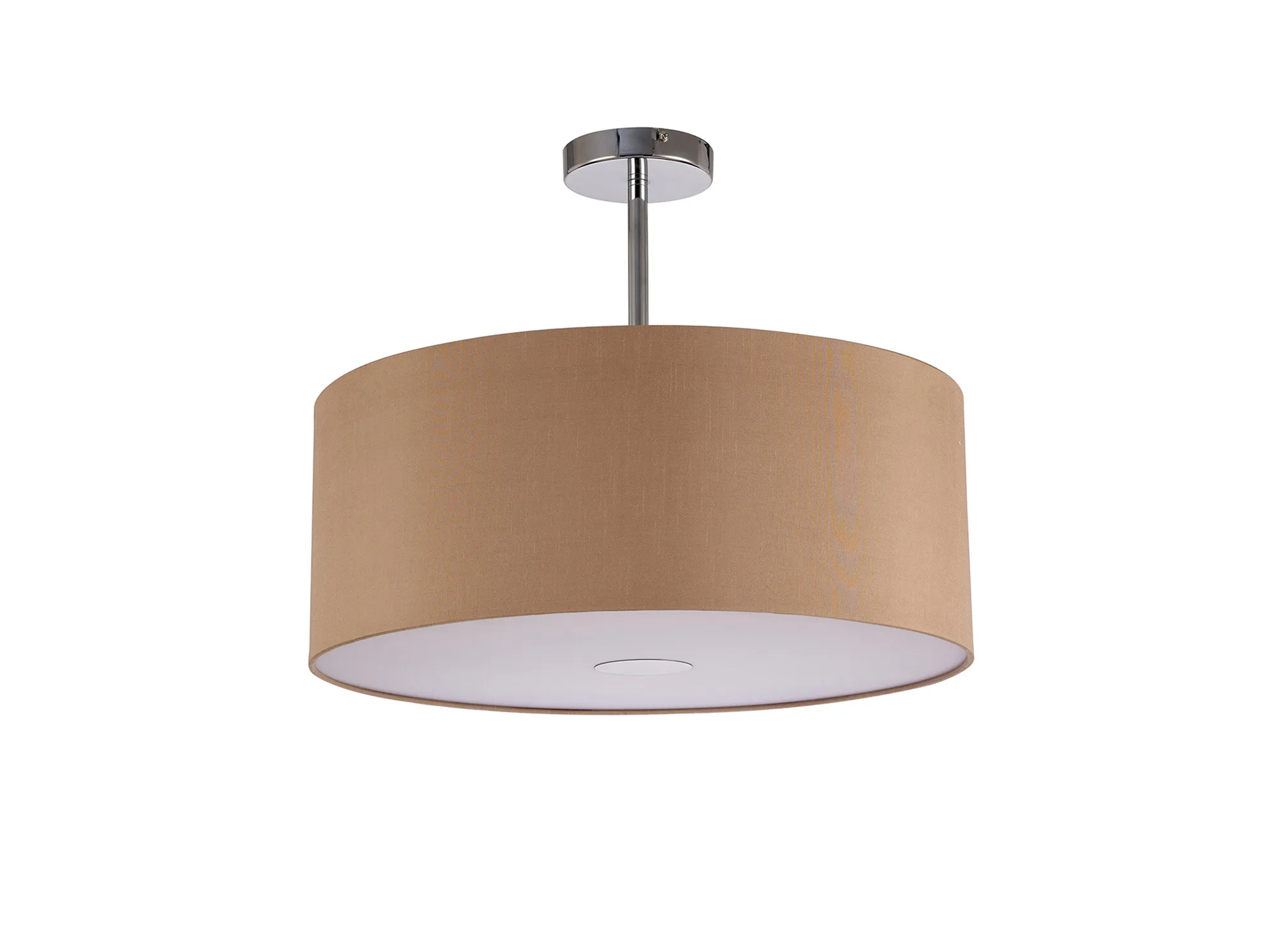 Baymont 50cm Semi Flush 1 Light Polished Chrome, Antique Gold/Ruby, Frosted Diffuser DK0108  Deco Baymont CH AG